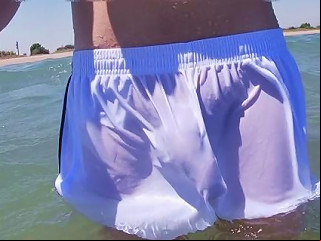 People On The Beach Freak Out When I Get Wet In Shorts